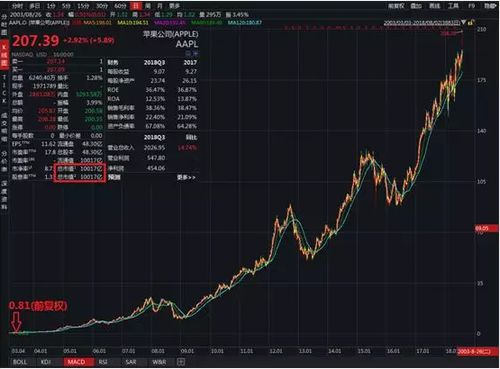 十年前苹果股票值多少钱