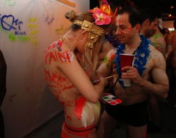 肉体与艺术的碰撞 纽约裸体彩绘派对盛况空前 