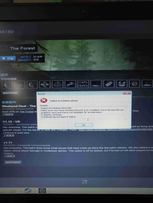 在steam运行森林出现这种情况怎么回事 