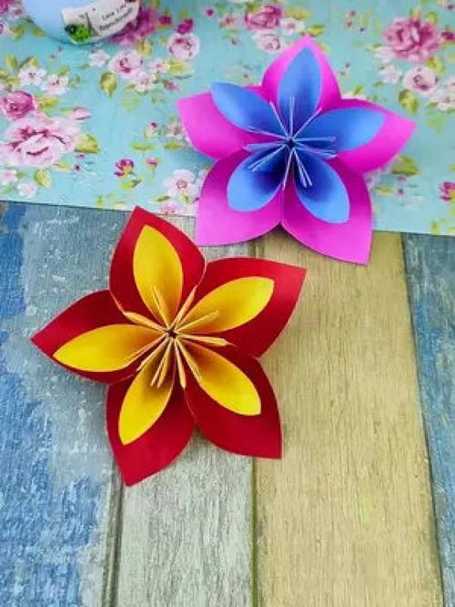 我超喜欢的组合折纸花,简单漂亮 手工 折纸 