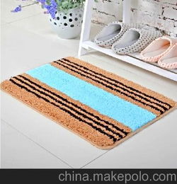 浴室地毯地垫 植绒彩虹条纹地垫可水洗无异味门垫 可定制哦 地毯 