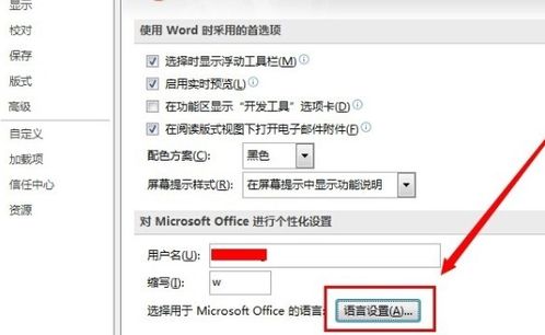 Microsoft Office现在是英文界面,怎样改成中文界面 