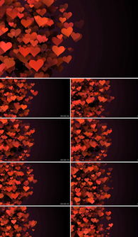 高清唯美表白红色爱心背景视频素材素材 MP4格式 下载 动态 特效 背景大全 背景视频 