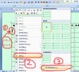 word2007表格如何快速插入序号编号列