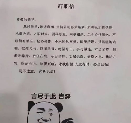 00后毕业生辞职通知走红,申请二字都不写,老板 我不要面子