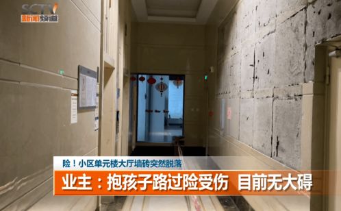 险 成都一小区单元楼大厅墙砖突然脱落,业主吓得一身冷汗