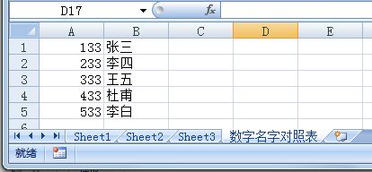 EXCEL文件内多个工作表为2 4位数字,每个数对应一个人名,如何设置一个vba可以查找并变更数字对应的名字 