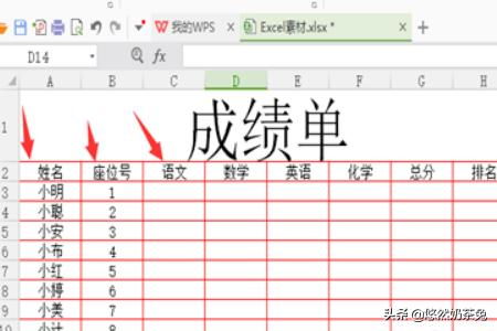 WPS表格如何制作学生成绩表(wps表格如何制作学生成绩表图片)