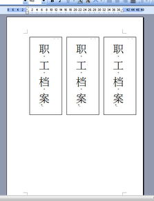 在WORD中如何打印档案盒的固定标签 