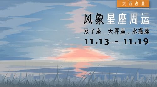 双子 天秤 水瓶 风象星座下周运势 11.13 11.19 