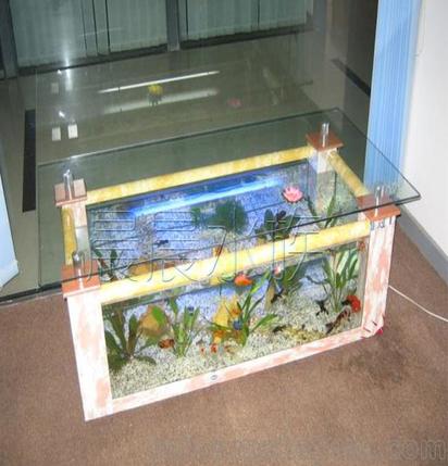 生态茶几鱼缸 玻璃工艺品 