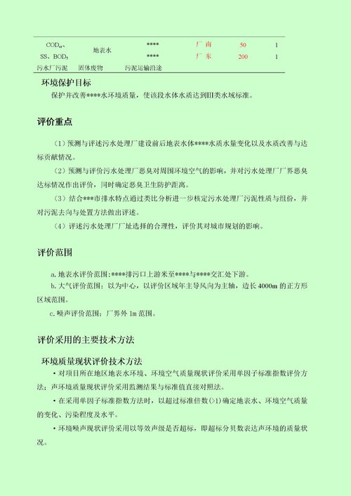 污水处理厂环评报告 书终下载 Word模板 爱问共享资料 