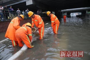 回龙观育知东路轻轨桥下积水 多辆违停机动车被淹 