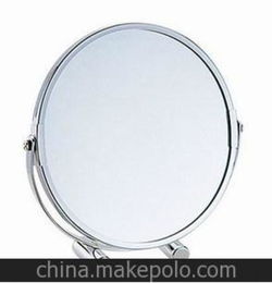 欧式镜子 台式镜 双面镜化妆梳妆镜 圆脚镜高档金属简约设计