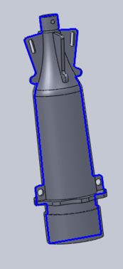 solidworks对称但不规则的筒状体做注塑模具,分型面做不了 图 