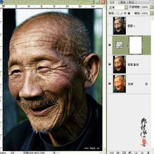 Photoshop调出老人照片的沧桑Se调 3 