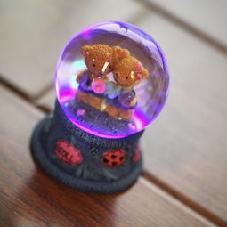 小熊 玻璃下的美丽世界 雪花 玻璃球 水晶球