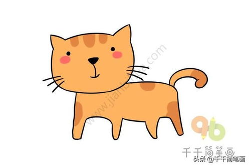 动物简笔画,可爱的小猫 
