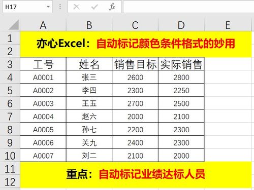 Excel技巧 自动标记颜色条件格式的妙用