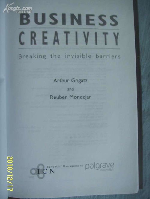 英文原版 Business Creativity Breaking the Invisible Barriers