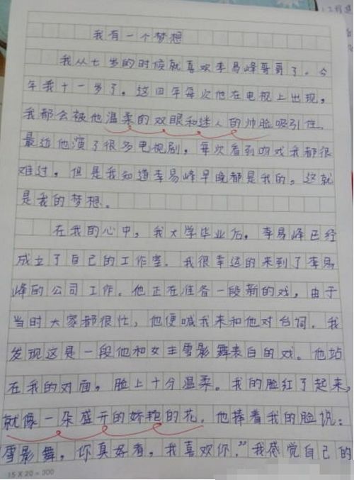 小学生写作文告白李易峰 老师 愿你早日醒来 