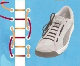 板鞋鞋带系法图解 