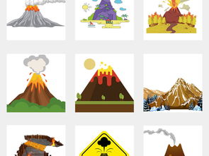 卡通火山喷发爆发岩浆背景免抠素材 信息阅读欣赏 信息村 K0w0m Com