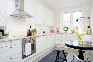 北欧风格简洁厨房瓷砖效果图