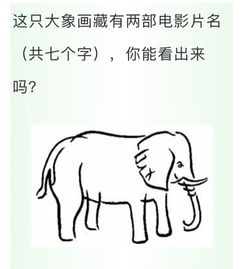 这个大象图包含两个电影名字,共七个字,都是哪七个字 