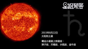 8.22星相预警 太阳刑土星运势