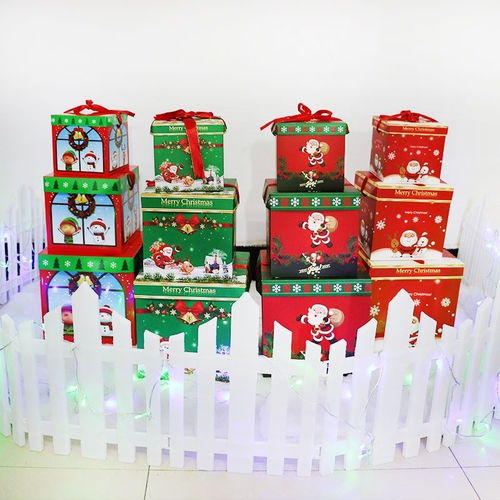 圣诞礼盒场景布置橱窗装饰摆件圣诞节礼物袋圣诞树装饰摆设礼盒