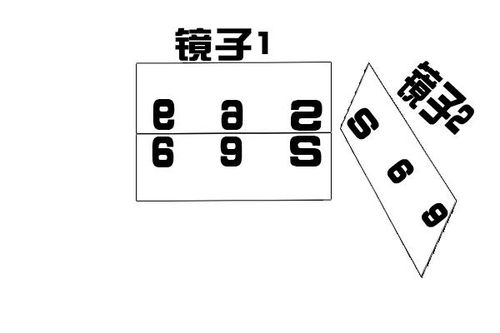 怎样用两面镜子,使数字6的像是9 这时数字9的像什么 字母S的像什么 