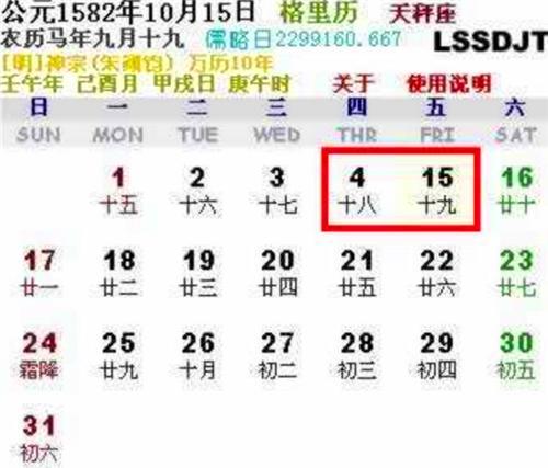 为何1582年10月的日历少了10天 当年发生了啥,难道是时光倒流 