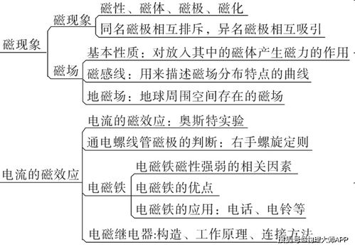 初中物理 全章节思维导图 人手一份知识点