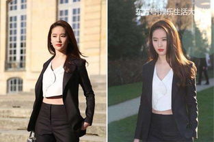 刘亦菲和迪丽热巴同穿西装,差距还不是一般的大啊 