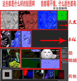 maya中 这些贴图是什么,凹凸贴图吗 一个头发就有这么多的贴图,求全部解释一下,谢谢 
