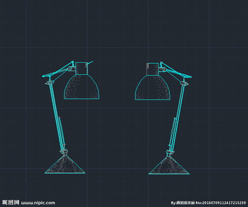 Cad里双支照明灯怎么画