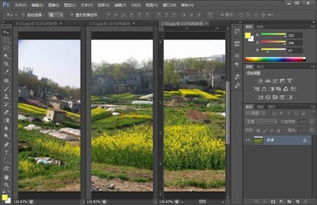 photoshop7.0怎么把两半张图拼为一张图 是一张大的照片,分两次扫描的,拼接时总对不好 