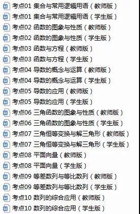 新高三,适合在家自学的数学40套考点 附答题思路