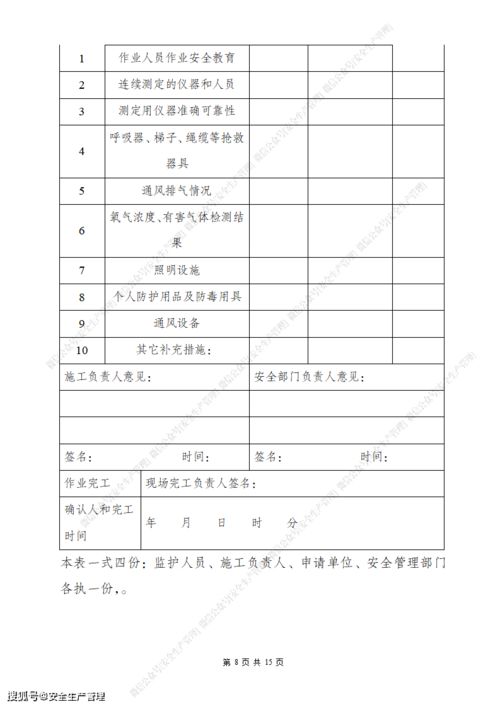 有限空间作业方案 参考模板 