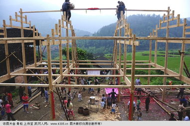 建造新木屋,上梁 撒粑粑和红包 