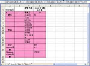 利用excel计算shannon wiener指数,不能计算多个数据 