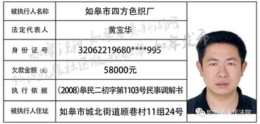 悬赏100余万元 如皋最新一批 老赖 真容曝光 有你认识的吗