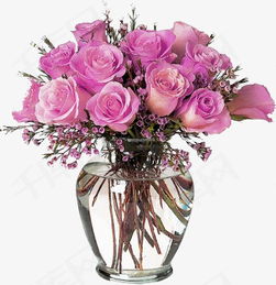 紫色的花和花瓶素材图片免费下载 高清装饰图案png 千库网 图片编号5113161 