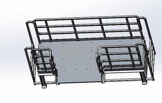 内部钢平台结构模型