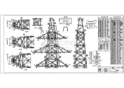 7718 3560JGu3 角钢铁塔全套结构图