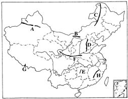 下图是我国沿某纬线地势阶梯分布示意图.完成下题 1 从图中可以看出.我国地势 . .其中海拔最低的是第 级阶梯.分布在该阶梯上的主要地形为 . . 2 我国地势的这一特点 