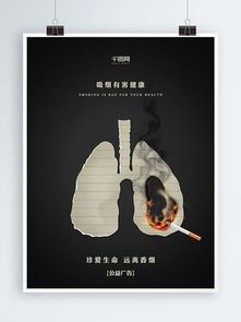 戒烟公益广告海报素材