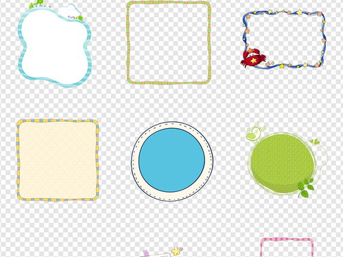 可爱卡通边框png透明背景免扣素材 米粒分享网 Mi6fx Com