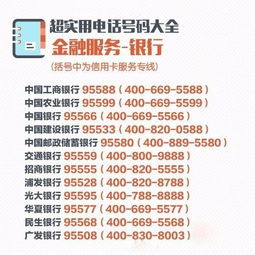 假期必备 100个超实用电话号码